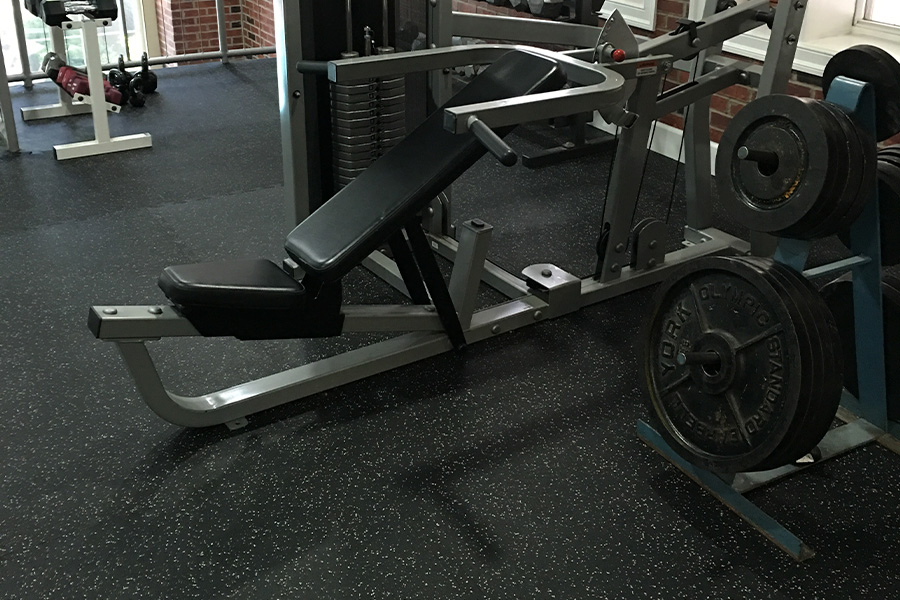 Rubber gym flooring